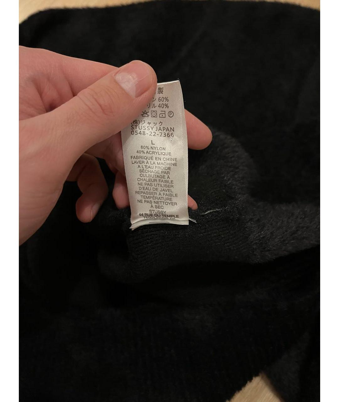 STUSSY Черный шерстяной кардиган, фото 5