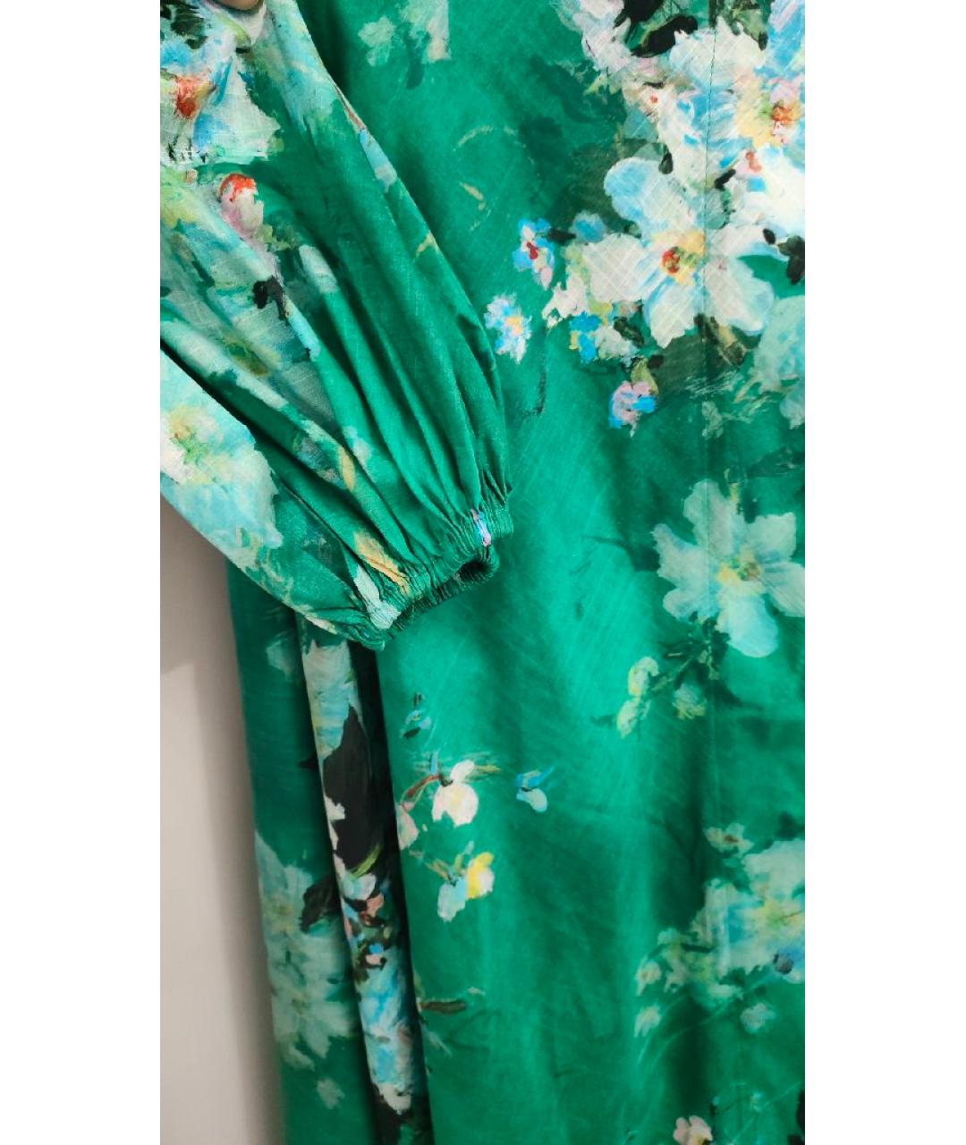 ZIMMERMANN Зеленые хлопковое повседневное платье, фото 4