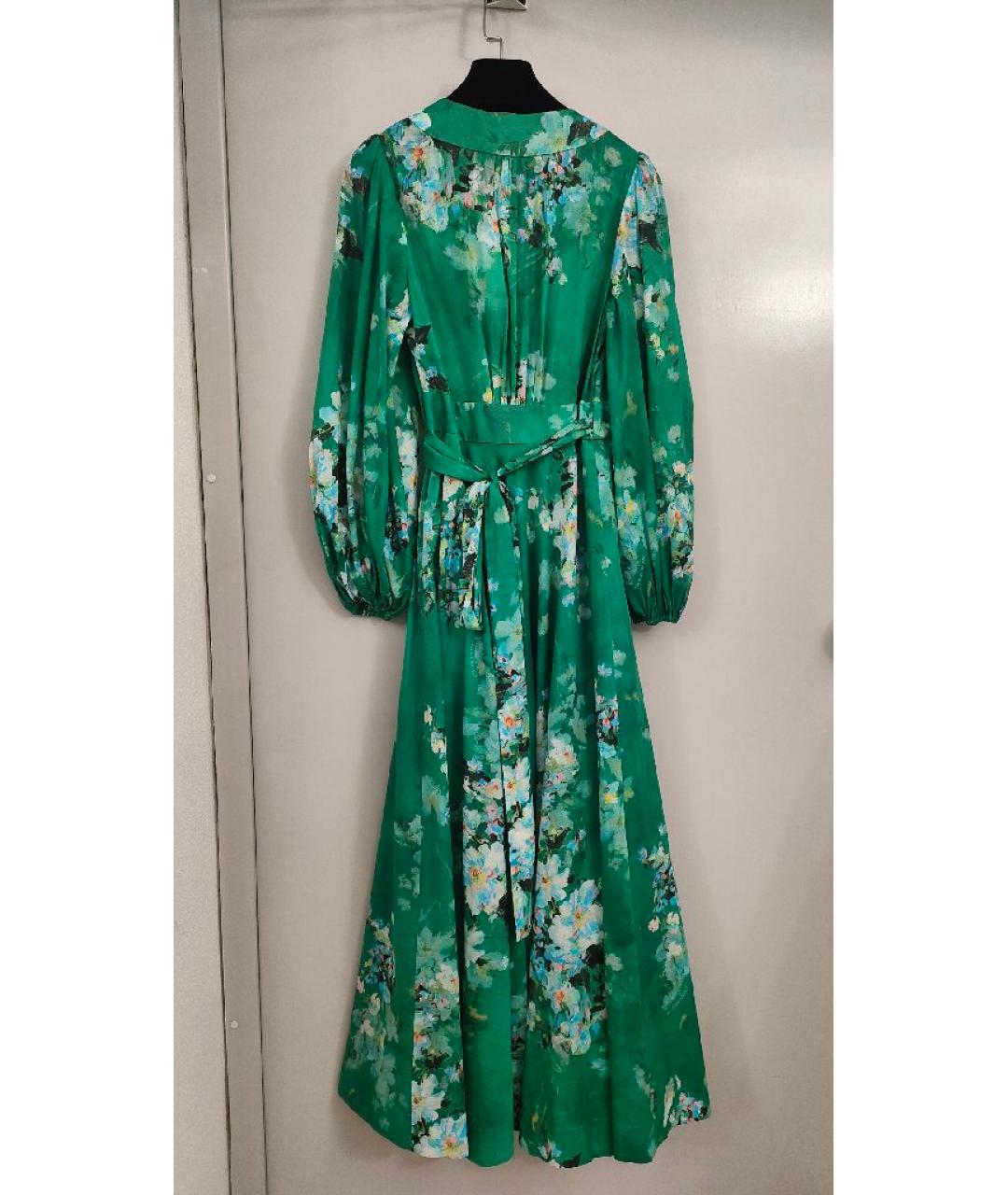 ZIMMERMANN Зеленые хлопковое повседневное платье, фото 2