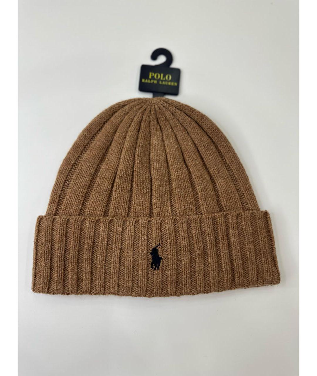 POLO RALPH LAUREN Бежевая шерстяная шапка, фото 7