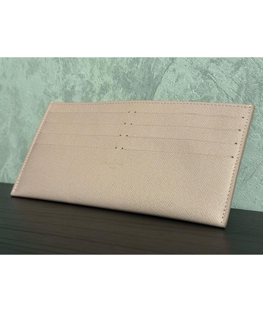 LOUIS VUITTON Розовый кожаный кардхолдер, фото 8