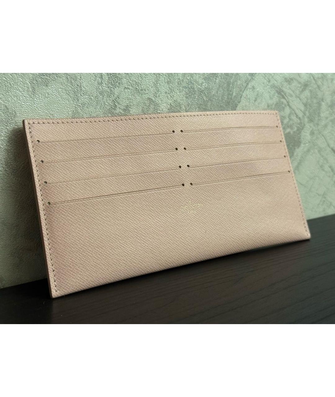 LOUIS VUITTON Розовый кожаный кардхолдер, фото 2