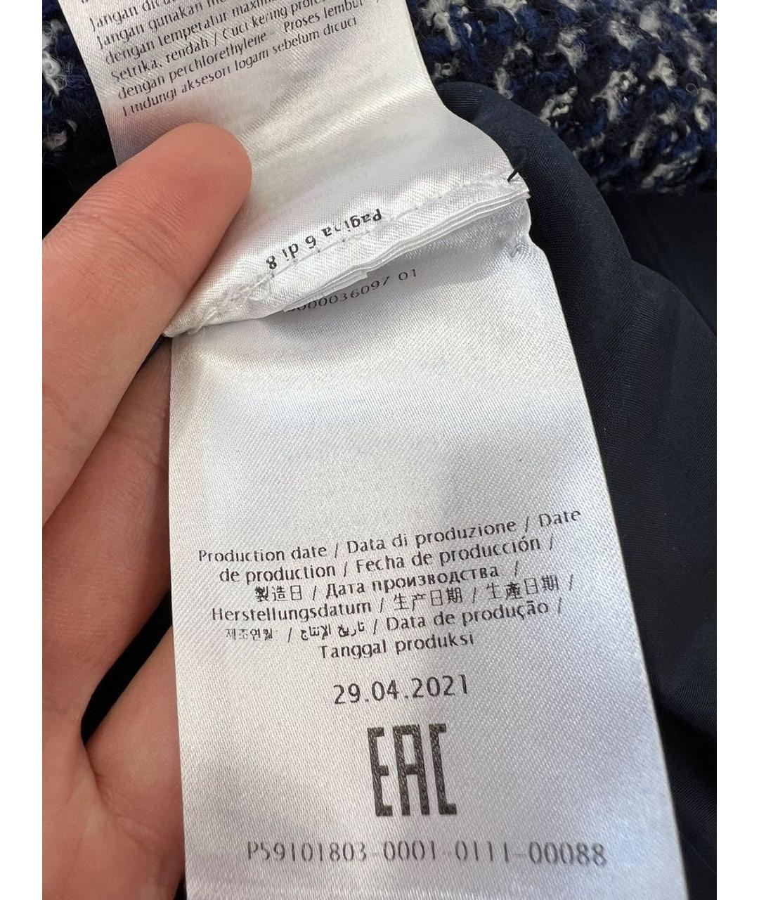 VALENTINO Темно-синее повседневное платье, фото 5