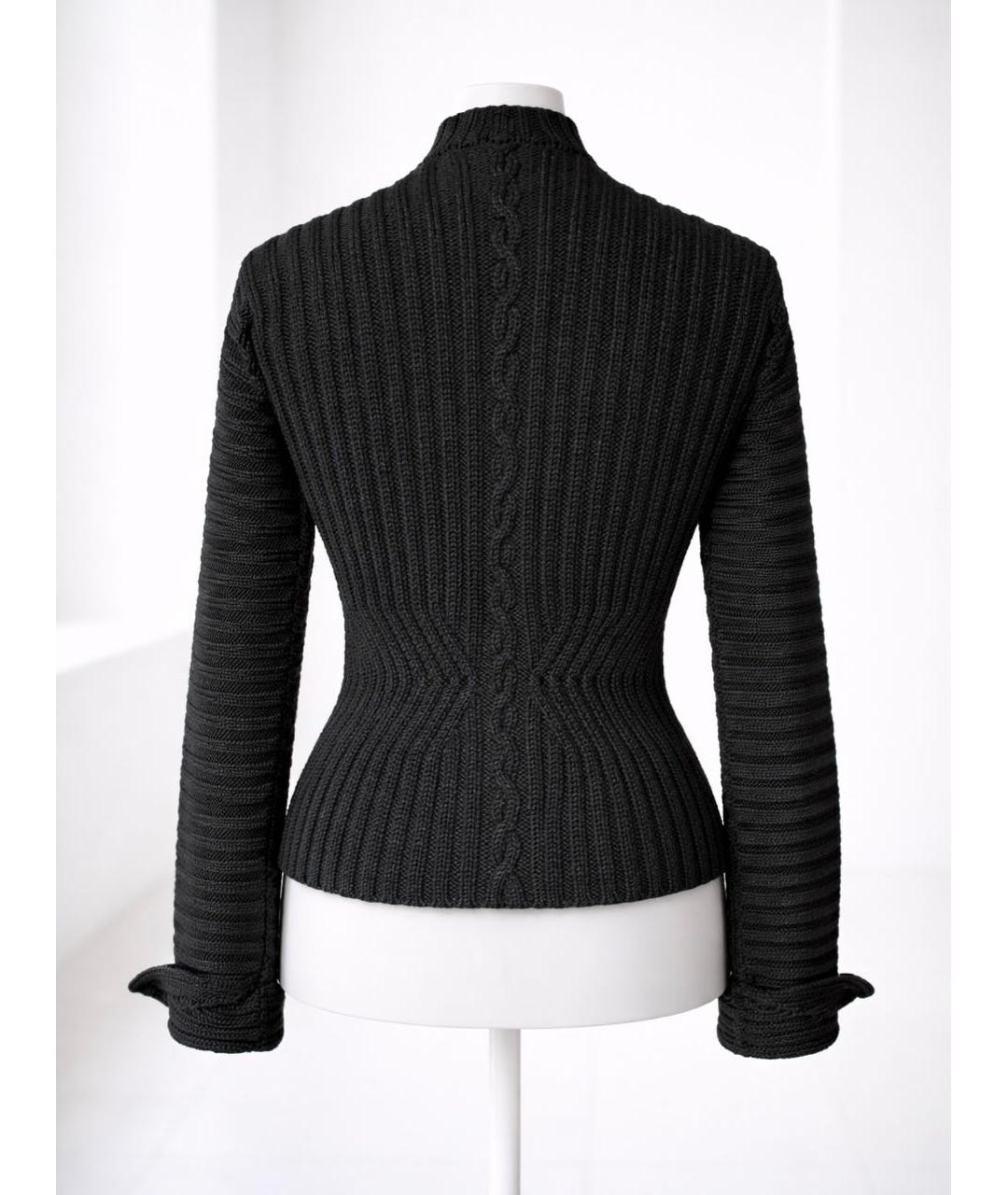SAINT LAURENT Черный шерстяной кардиган, фото 2