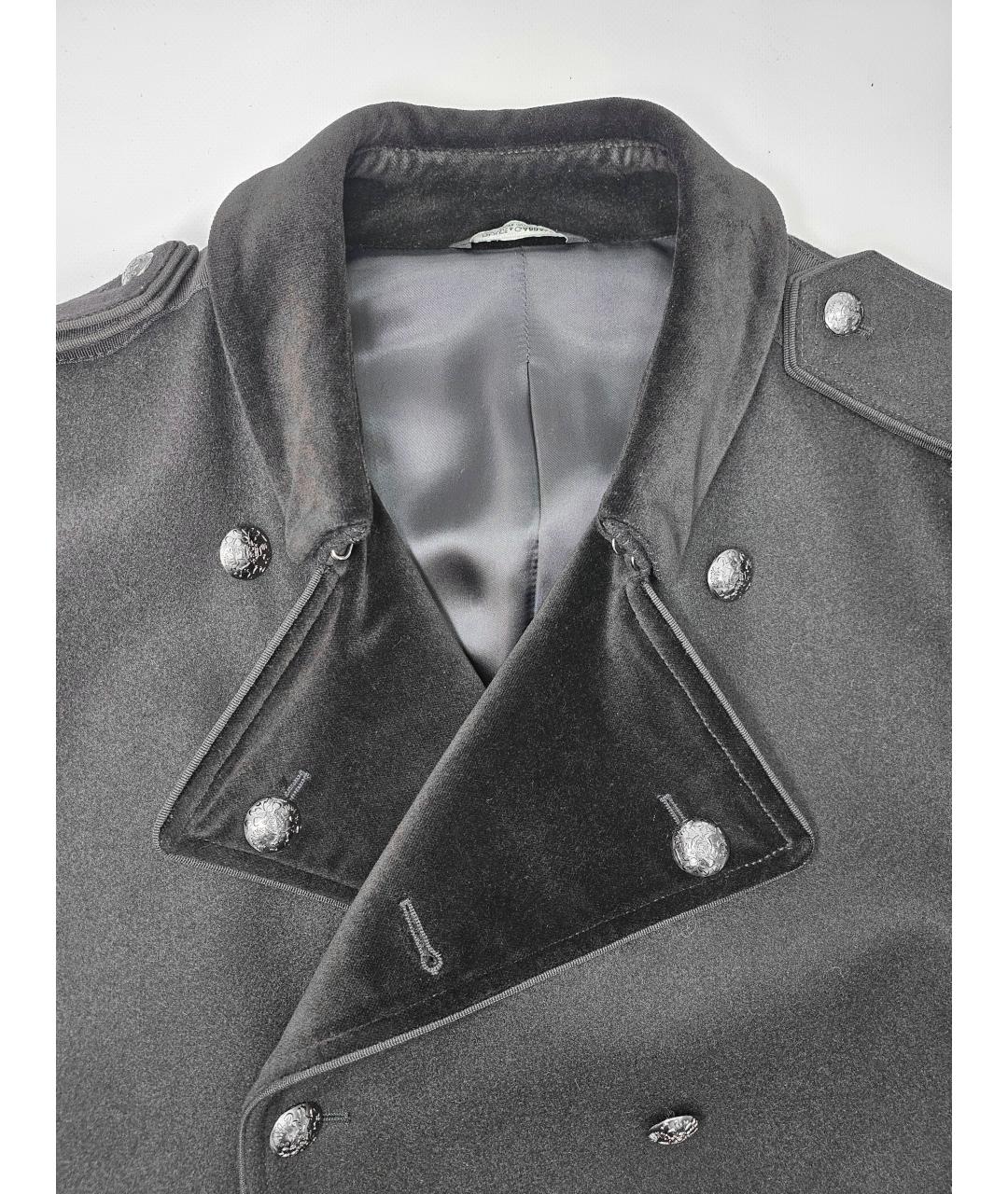 DOLCE&GABBANA Черное шерстяное пальто, фото 4