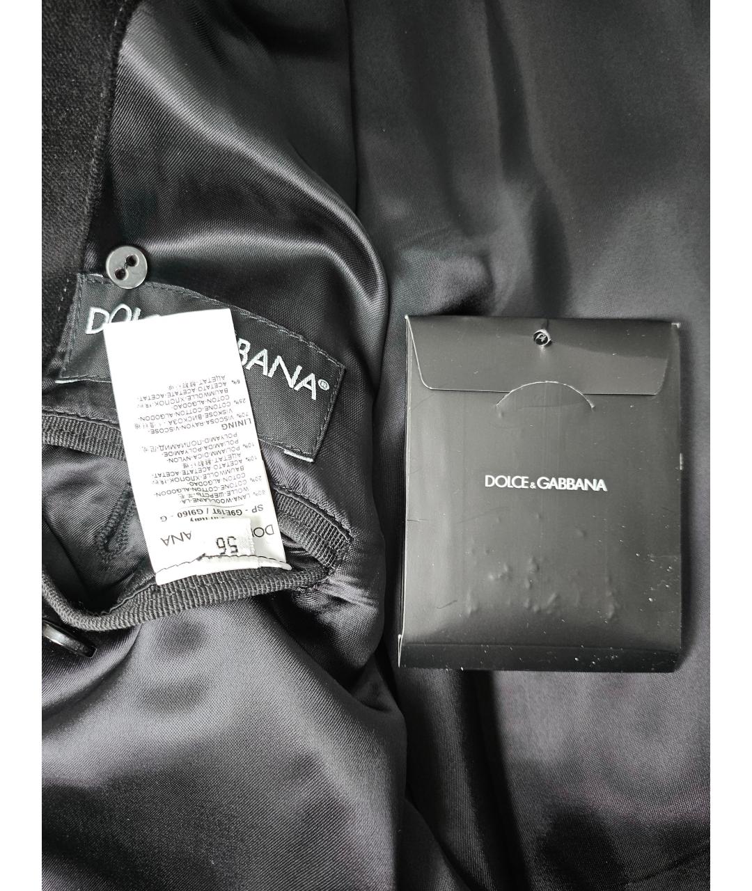 DOLCE&GABBANA Черное шерстяное пальто, фото 8
