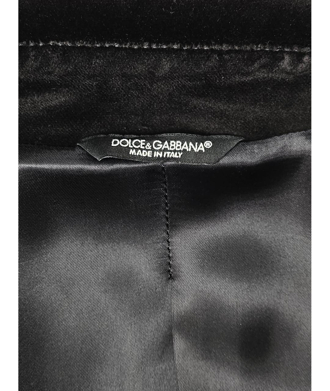 DOLCE&GABBANA Черное шерстяное пальто, фото 6