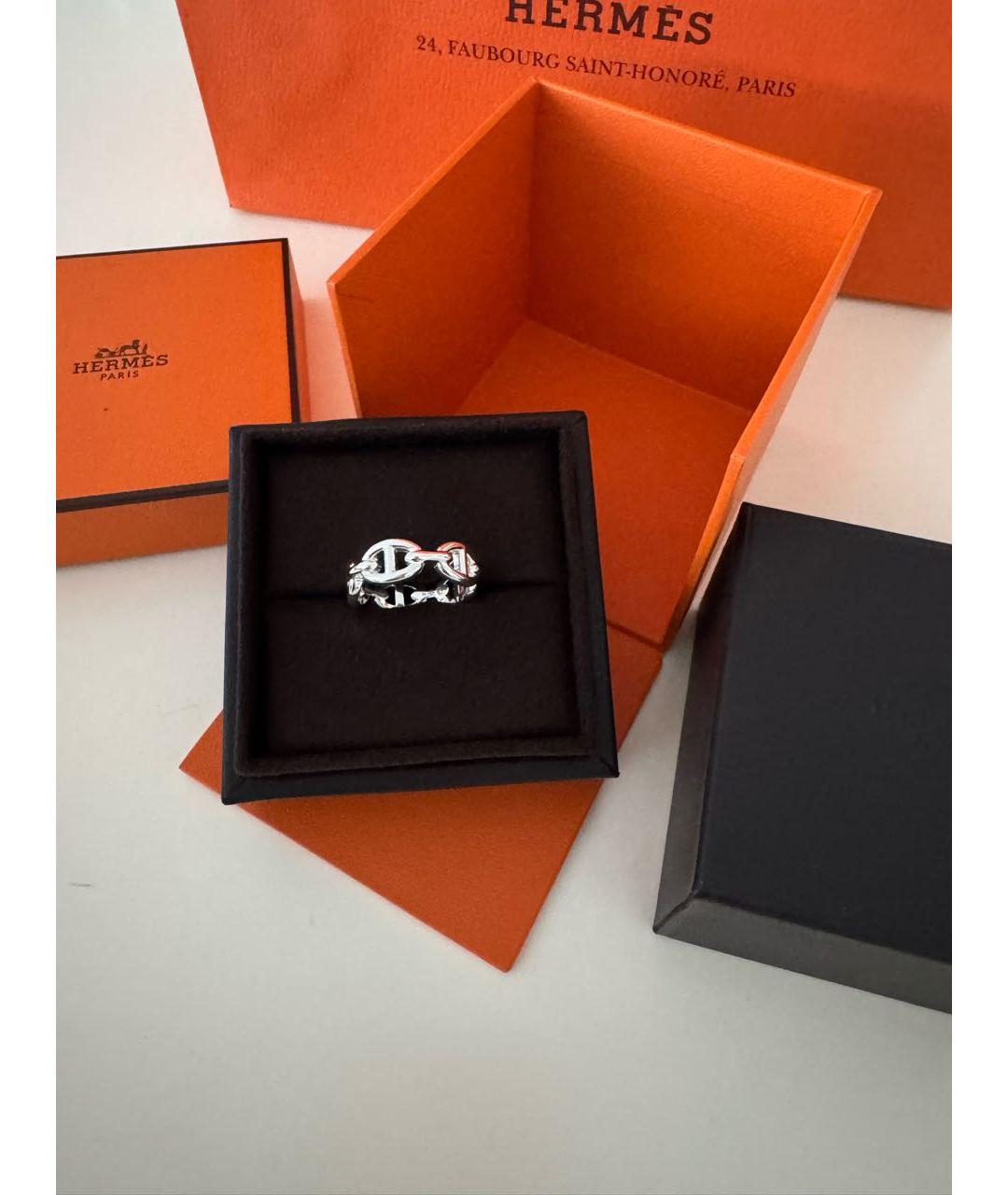 HERMES Серебряное серебряное кольцо, фото 2