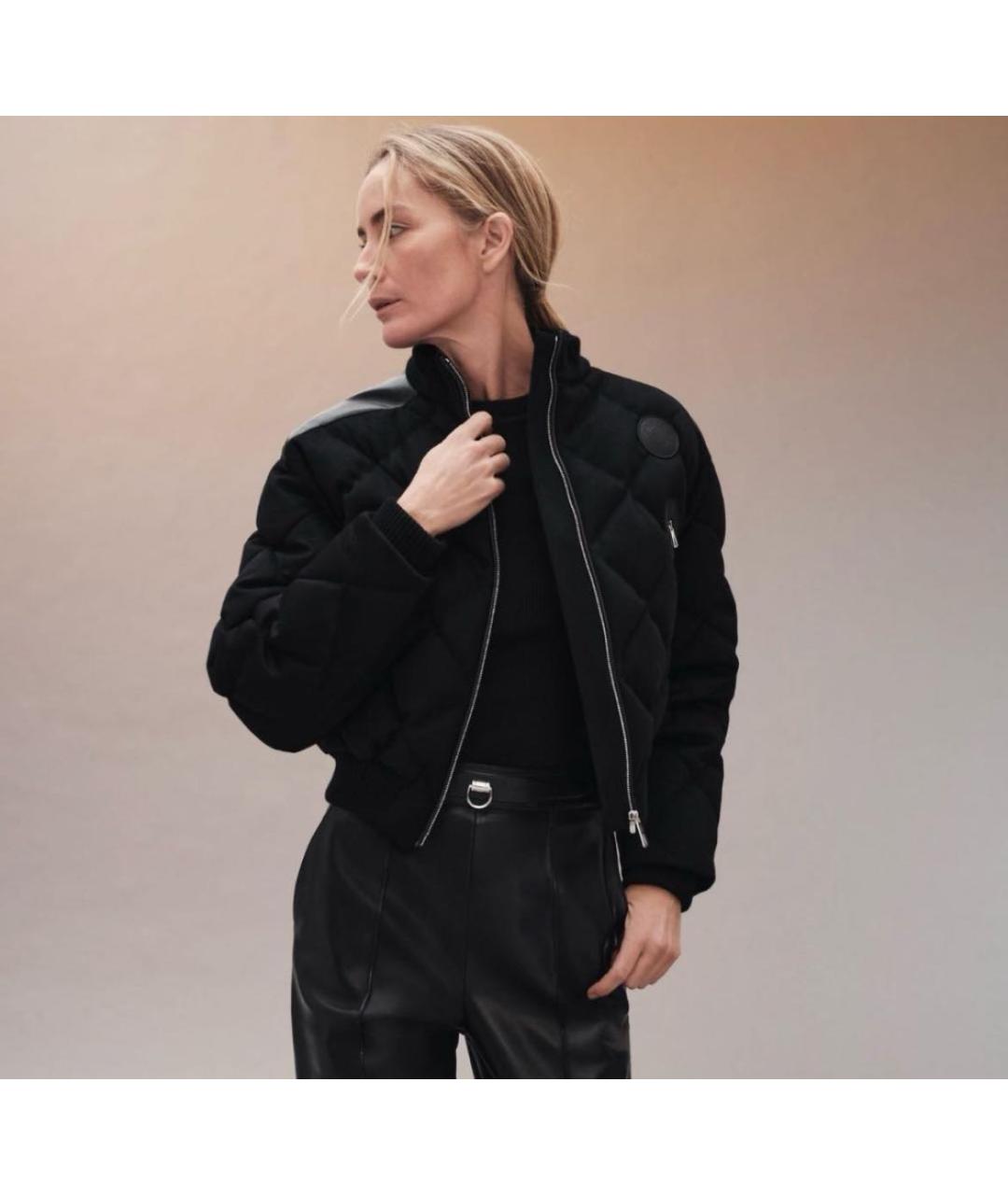 HERMES Черный кашемировый пуховик, фото 2