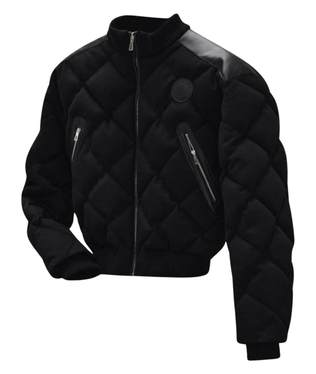 HERMES Черный кашемировый пуховик, фото 1