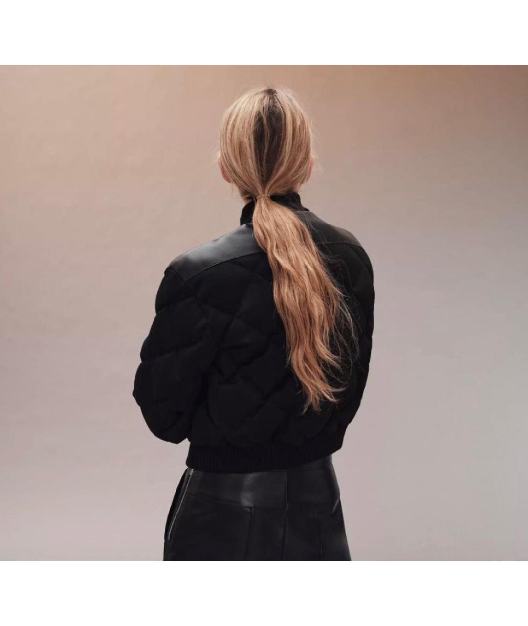 HERMES Черный кашемировый пуховик, фото 3