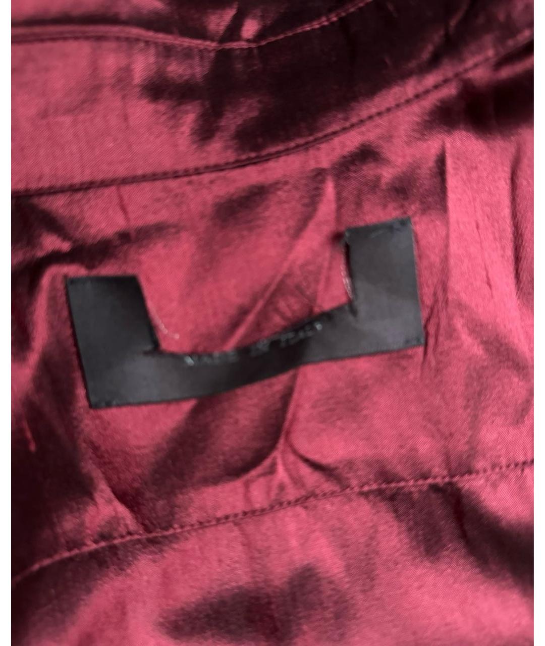 MAX MARA Бордовое шелковое повседневное платье, фото 7