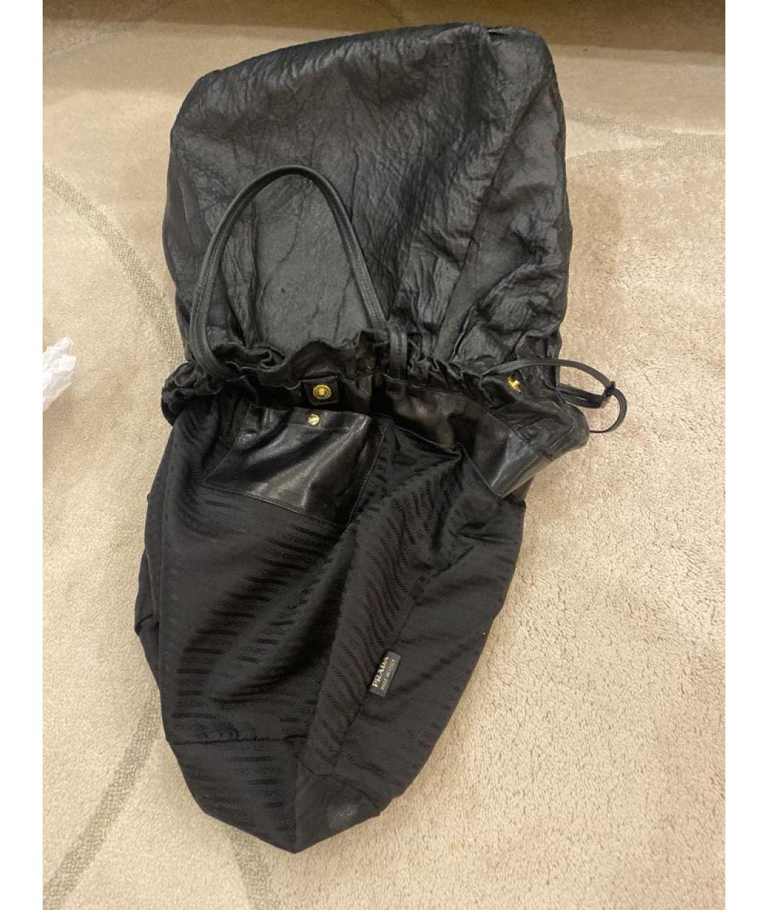 PRADA Черная кожаная сумка через плечо, фото 7