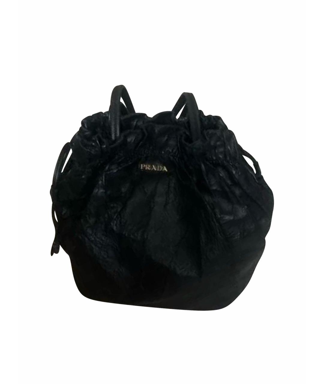 PRADA Черная кожаная сумка через плечо, фото 1