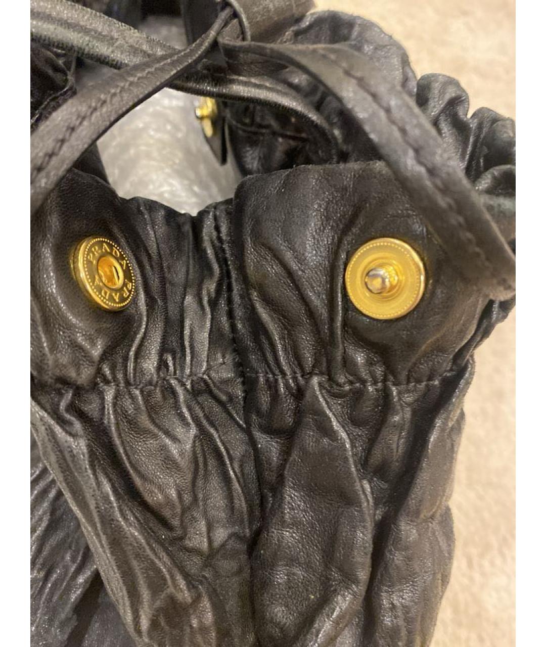 PRADA Черная кожаная сумка через плечо, фото 6