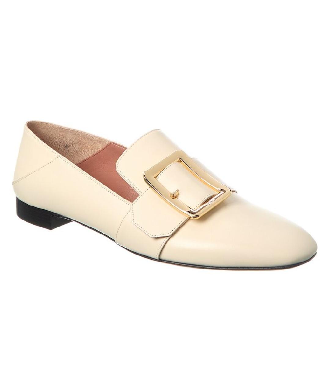 BALLY Бежевые кожаные лоферы, фото 7