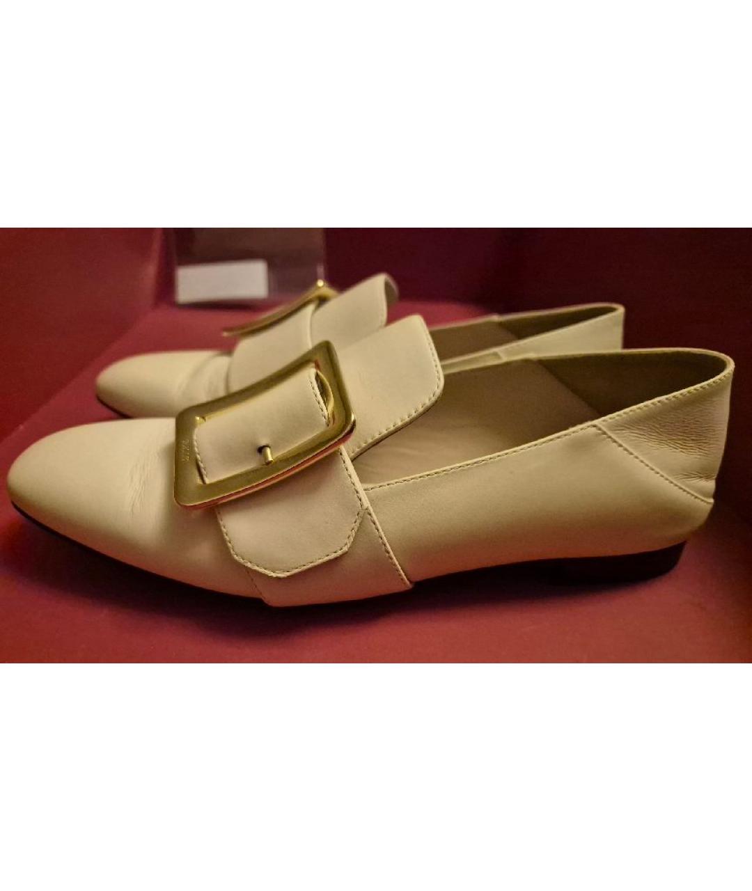 BALLY Бежевые кожаные лоферы, фото 6