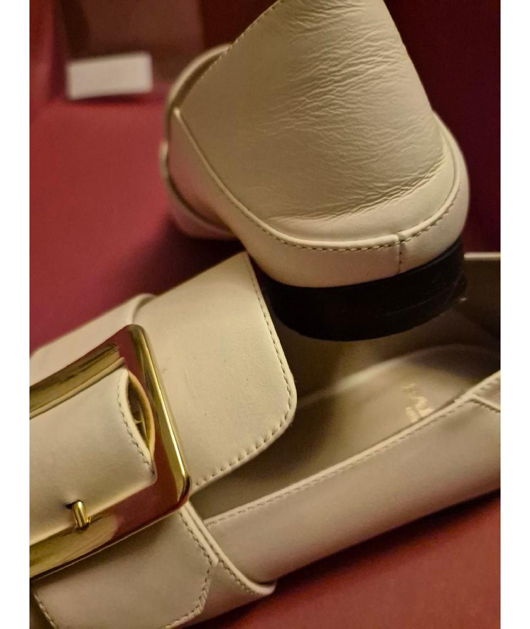 BALLY Бежевые кожаные лоферы, фото 3