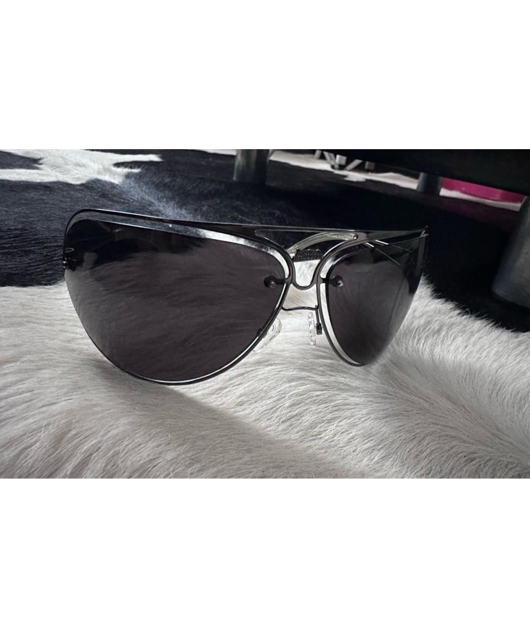 JEAN PAUL GAULTIER Черные металлические солнцезащитные очки, фото 2