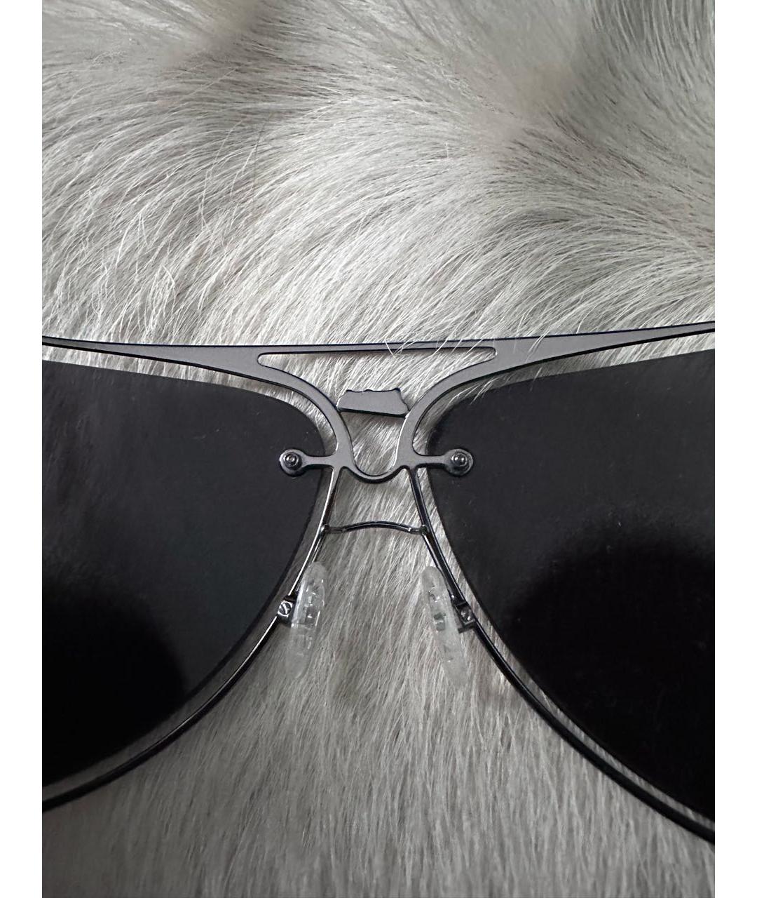 JEAN PAUL GAULTIER Черные металлические солнцезащитные очки, фото 6