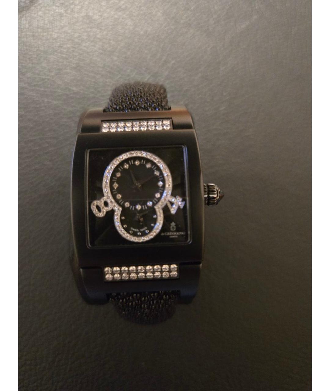 DE GRISOGONO Черные часы из белого золота, фото 4