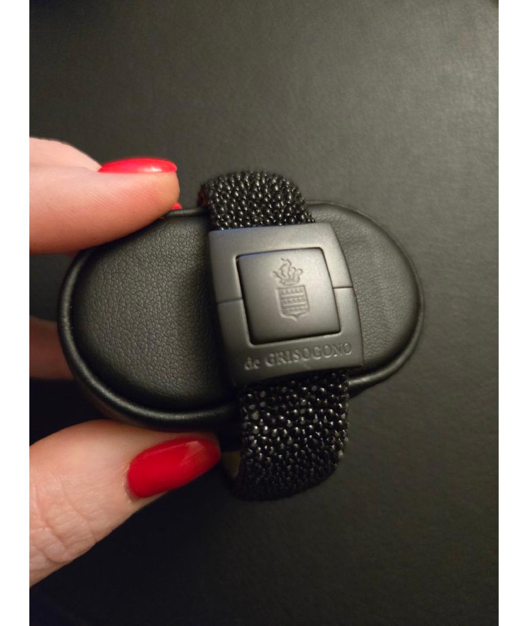 DE GRISOGONO Черные часы из белого золота, фото 2