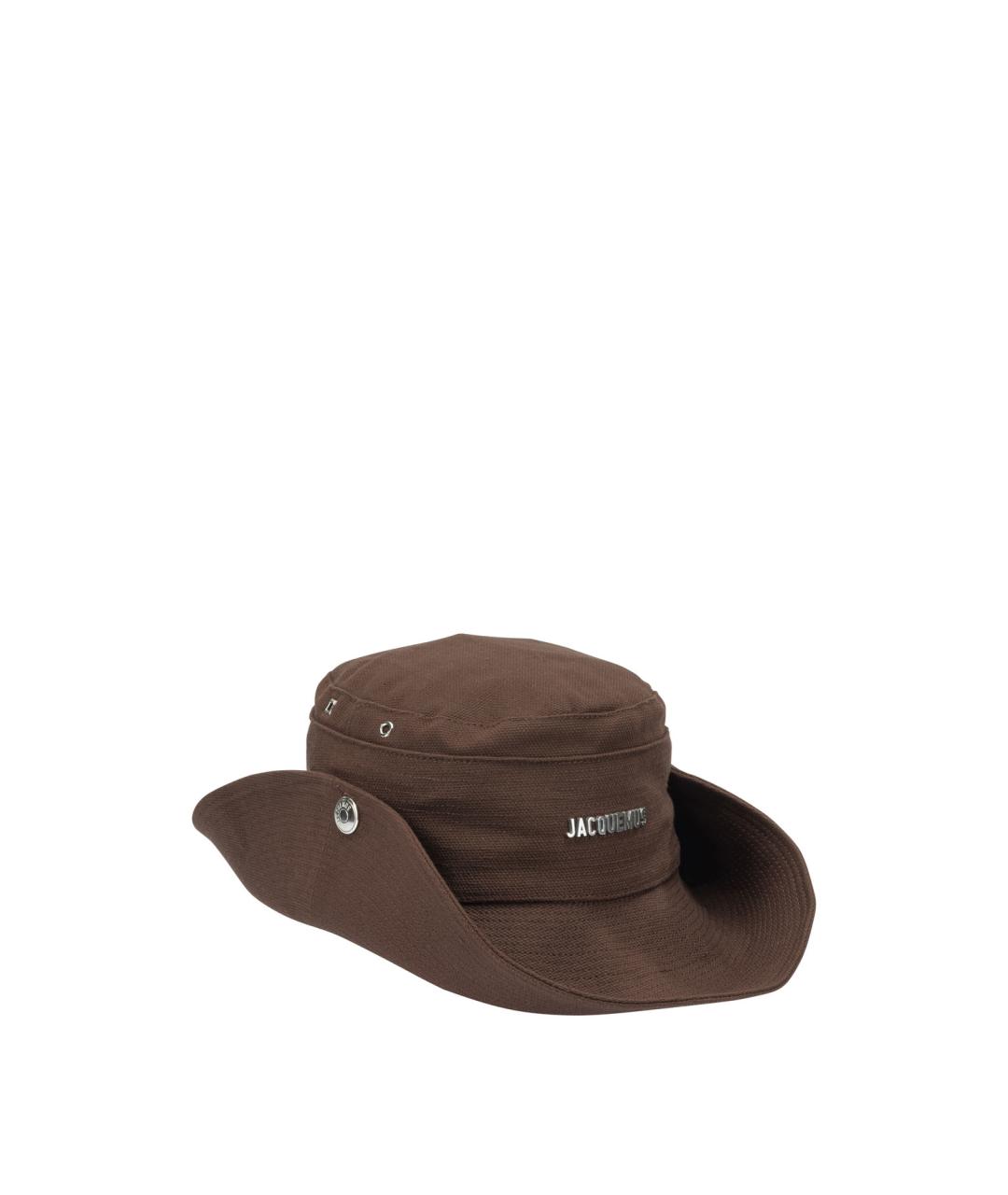 JACQUEMUS Коричневая хлопковая шляпа, фото 2