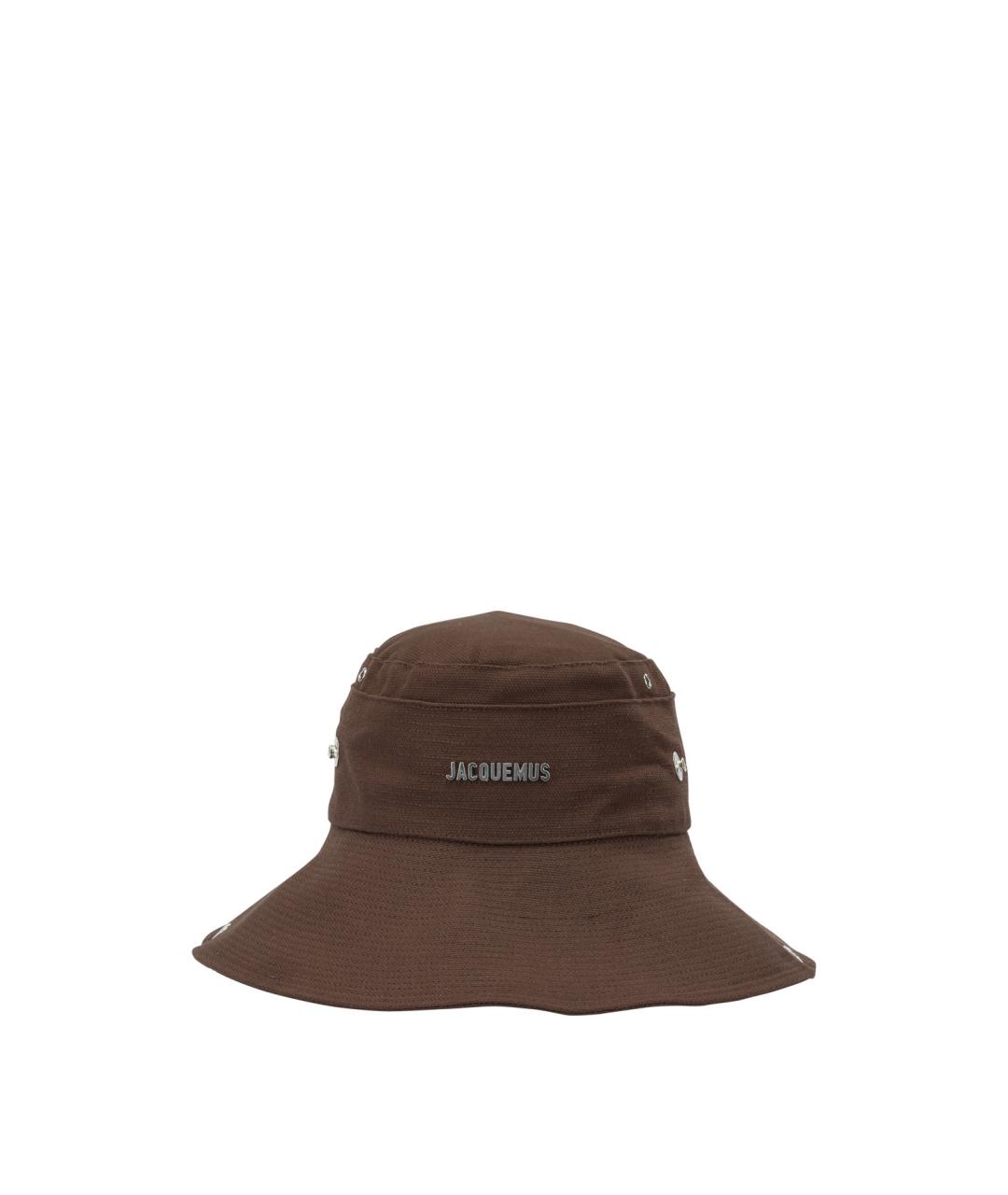 JACQUEMUS Коричневая хлопковая шляпа, фото 1