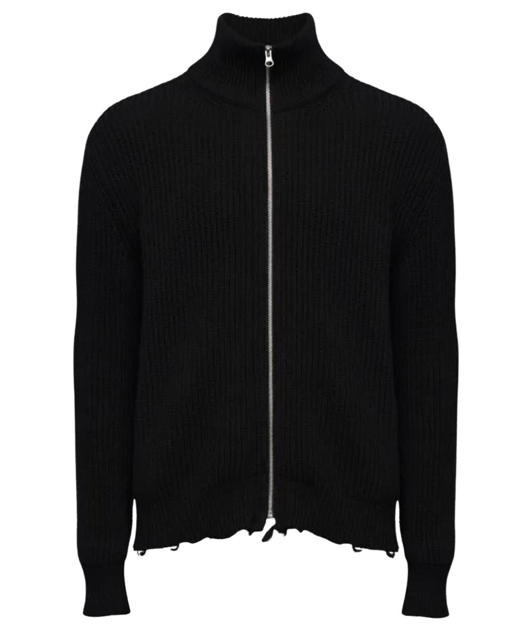 MAISON MARGIELA Черный хлопковый кардиган, фото 1