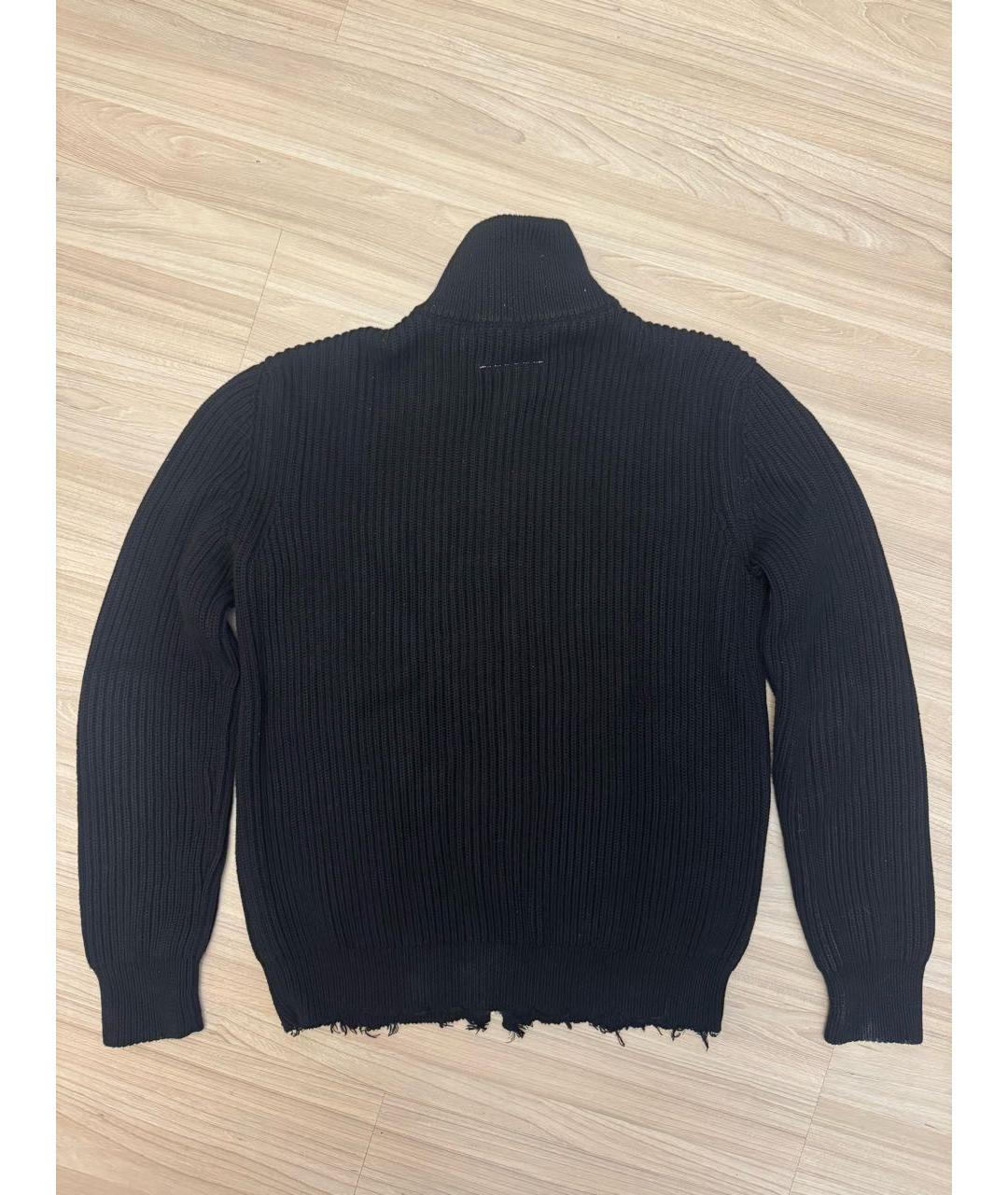 MAISON MARGIELA Черный хлопковый кардиган, фото 3