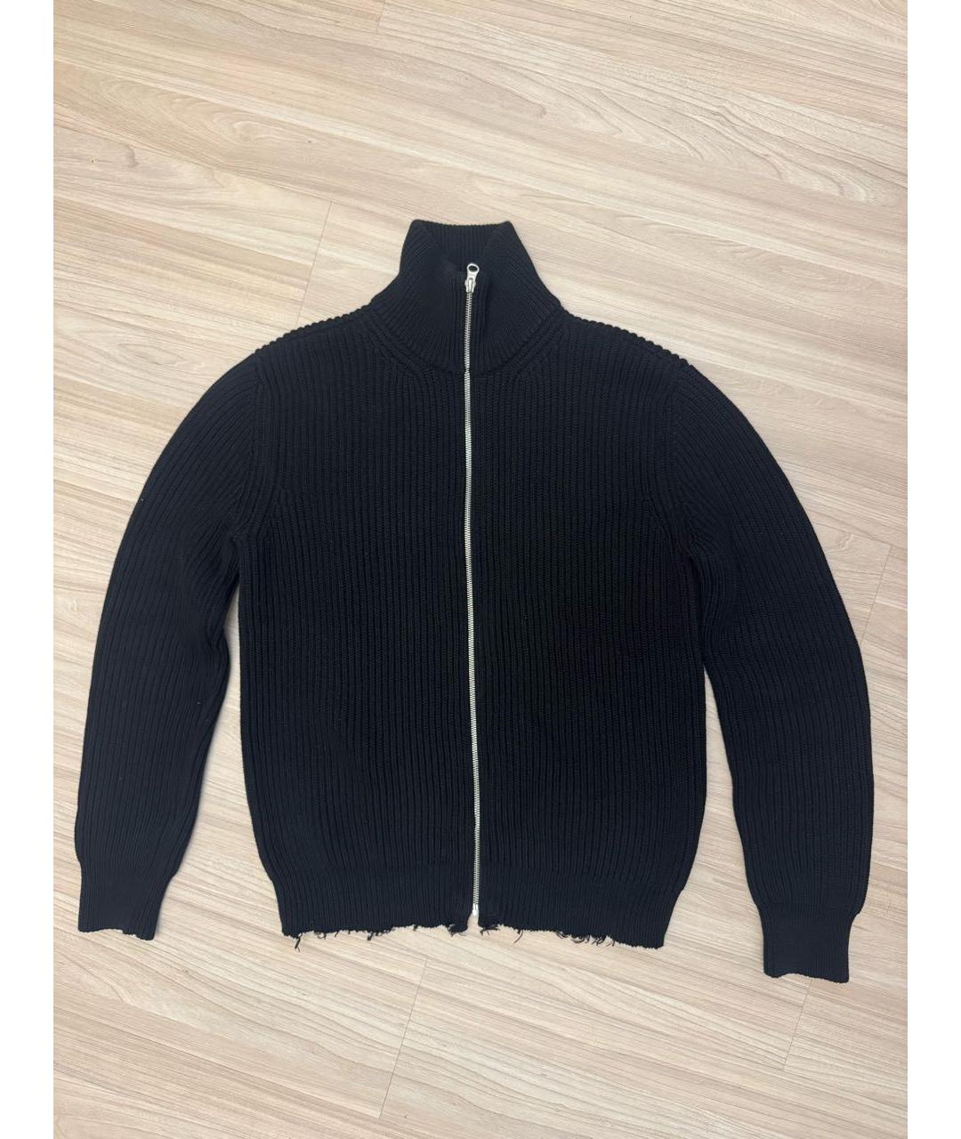 MAISON MARGIELA Черный хлопковый кардиган, фото 2