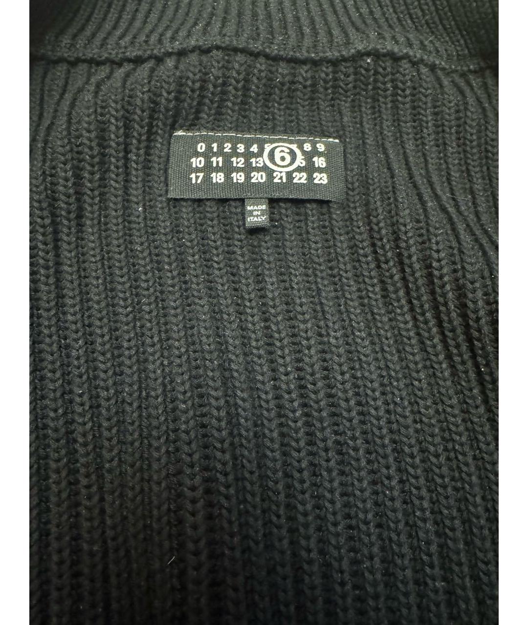 MAISON MARGIELA Черный хлопковый кардиган, фото 4