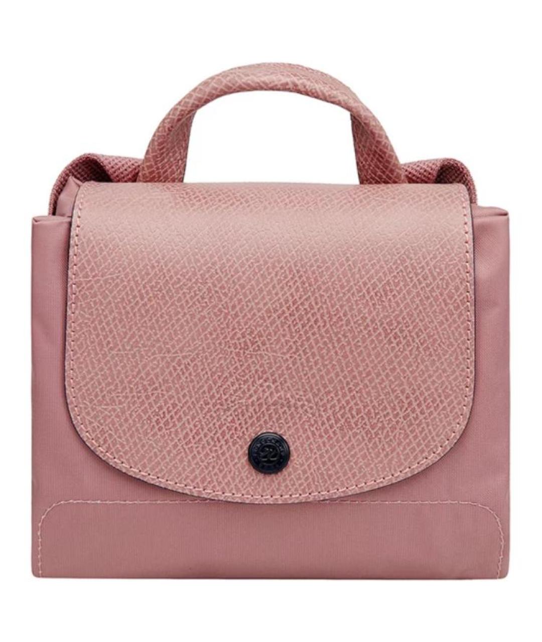 LONGCHAMP Розовый тканевый рюкзак, фото 5