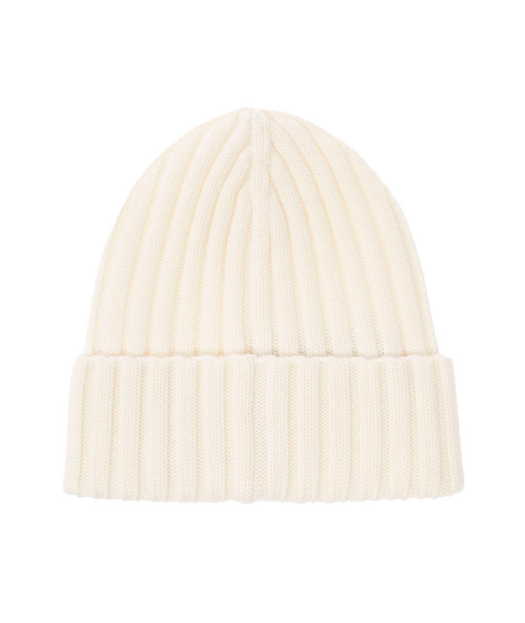 MONCLER Белая шерстяная шапка, фото 2
