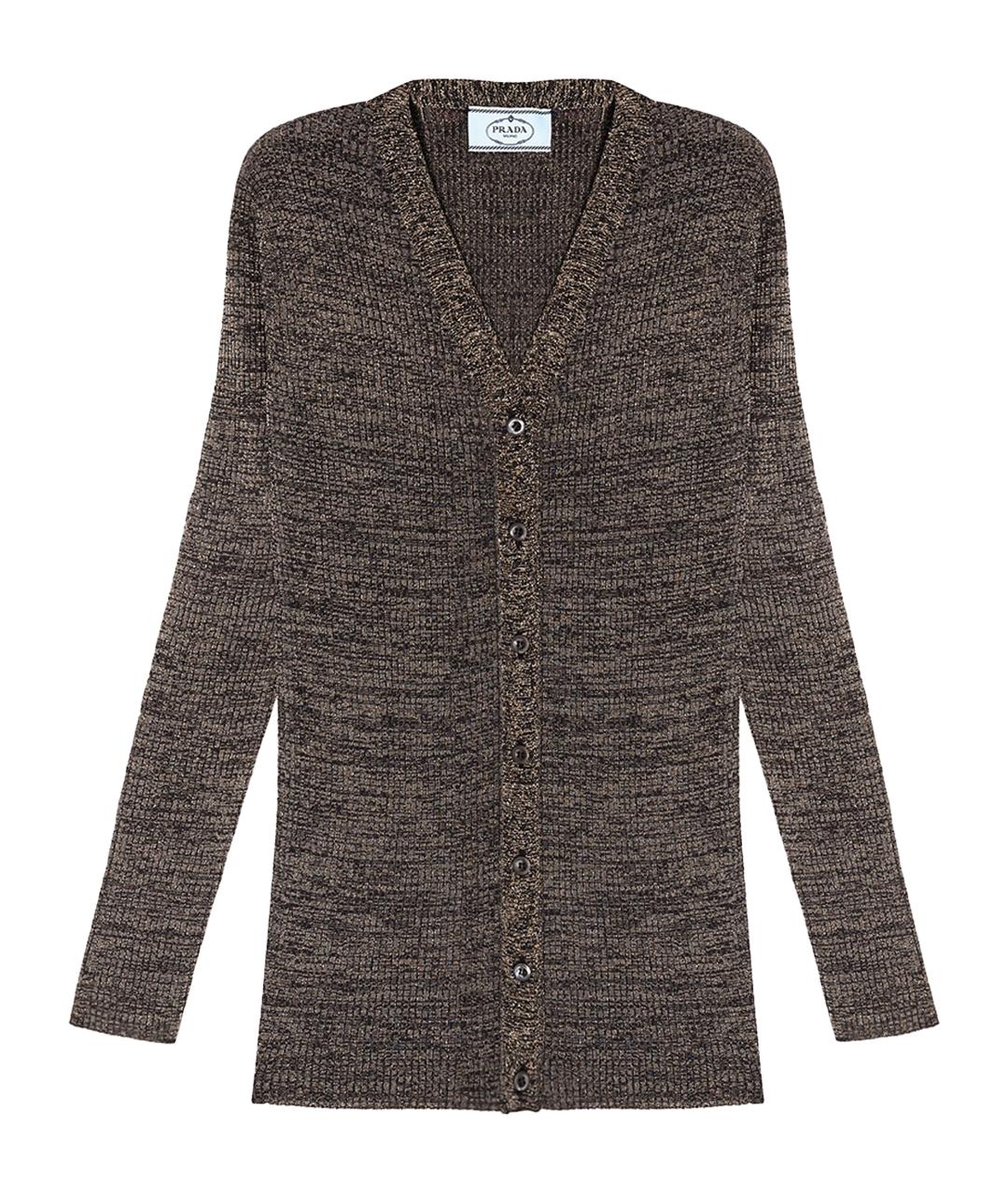 PRADA Серый хлопко-эластановый джемпер / свитер, фото 1