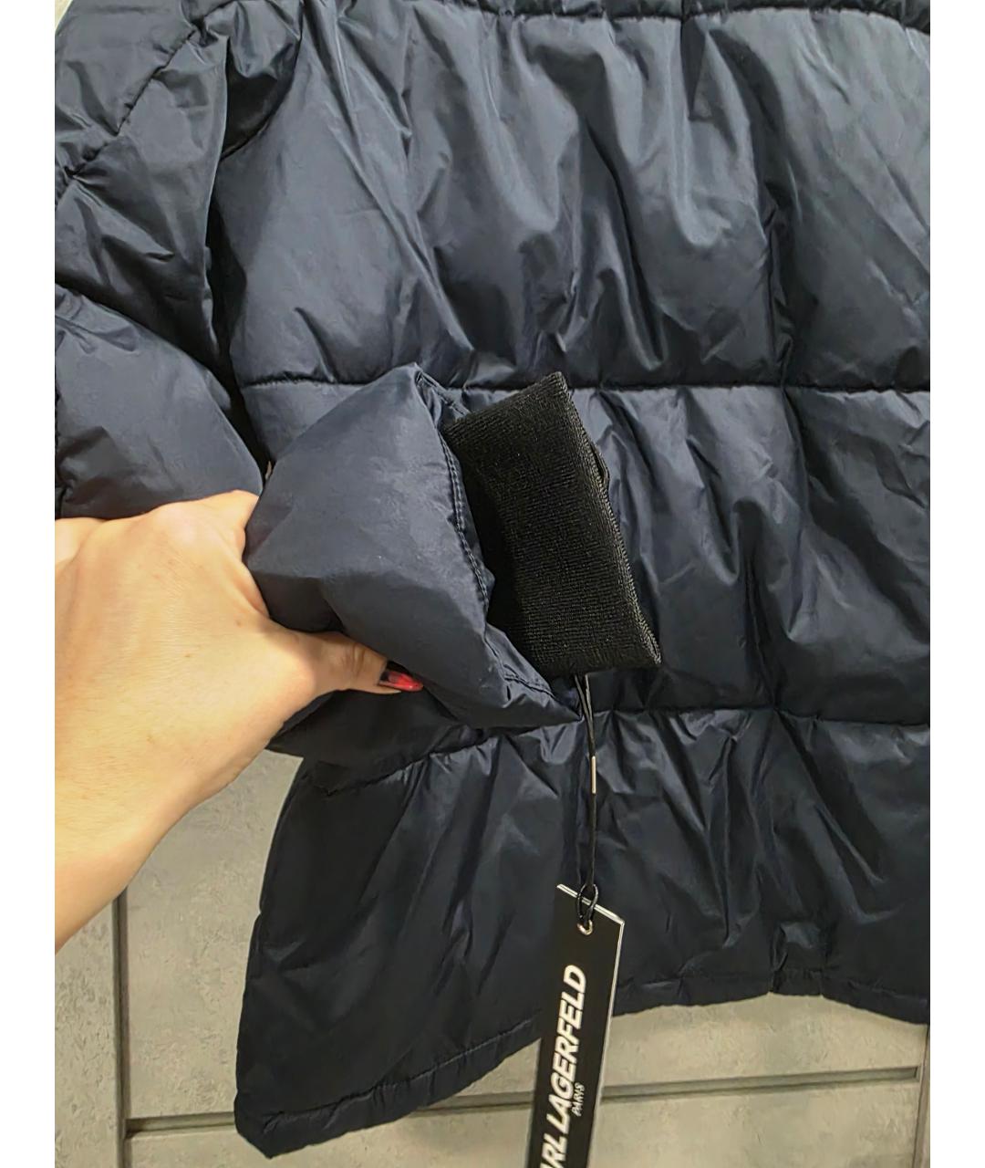 KARL LAGERFELD Синяя полиэстеровая куртка, фото 6