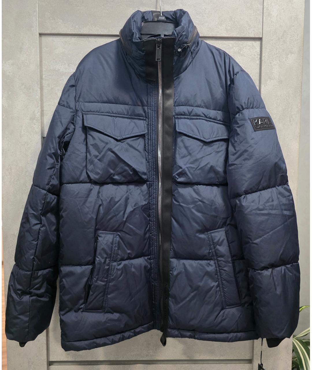 KARL LAGERFELD Синяя полиэстеровая куртка, фото 10