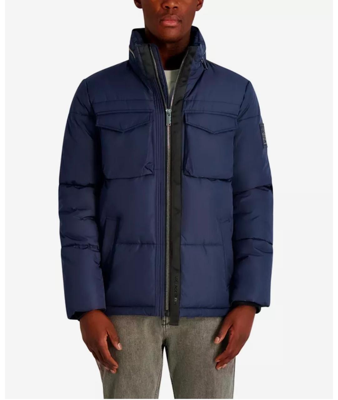 KARL LAGERFELD Синяя полиэстеровая куртка, фото 2