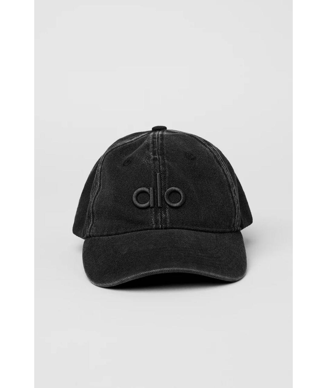 ALO YOGA Черная хлопковая кепка, фото 4