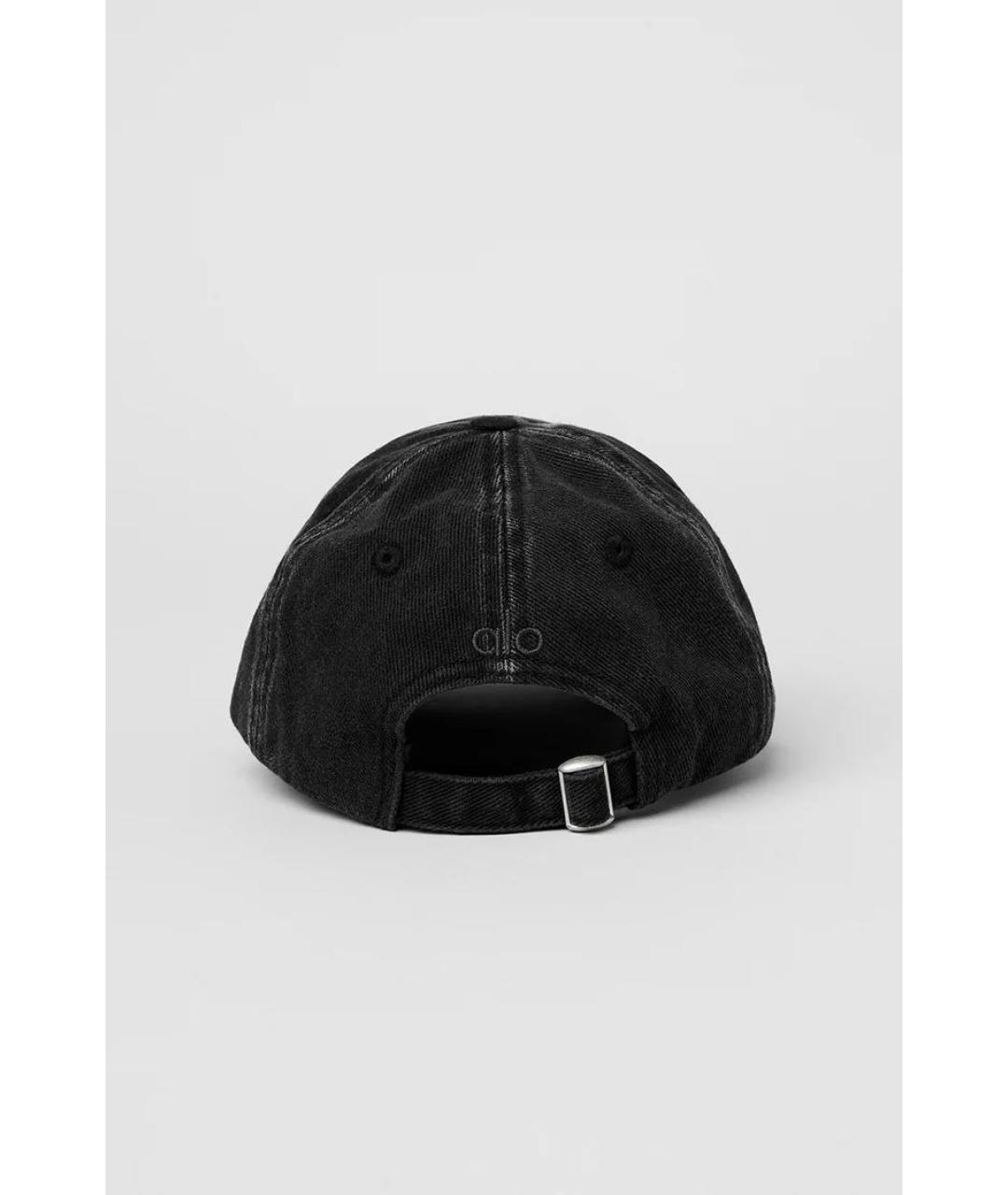 ALO YOGA Черная хлопковая кепка, фото 2