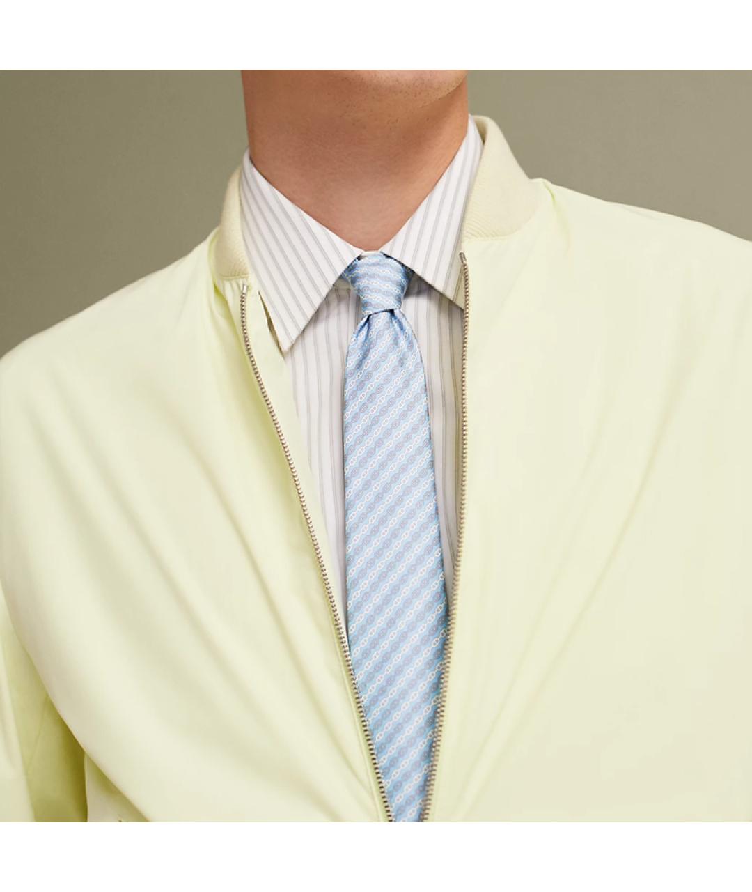 HERMES Голубой галстук, фото 4