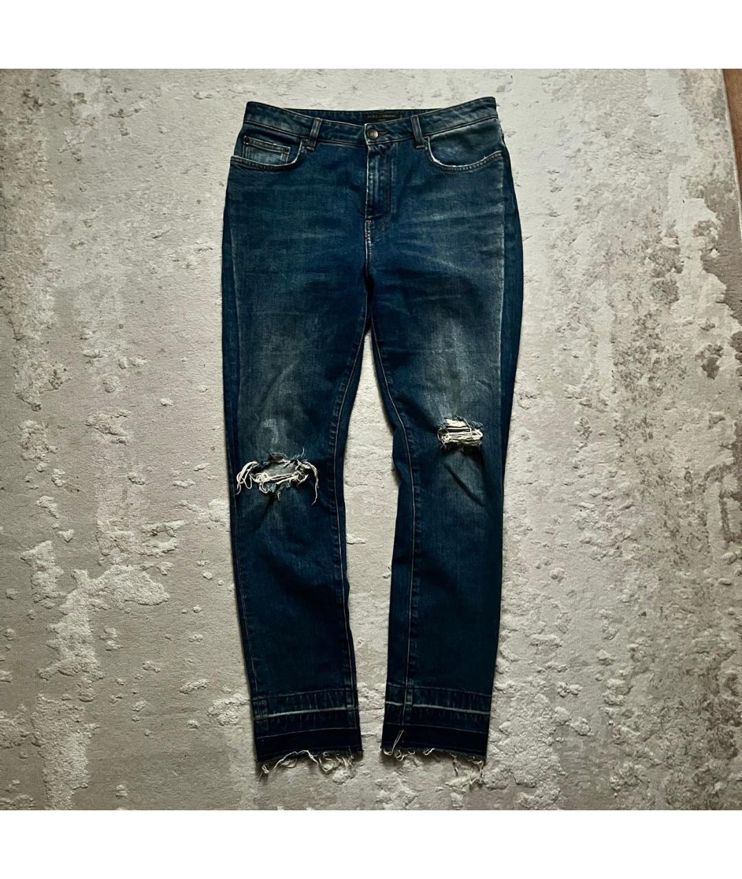 DOLCE&GABBANA Синие хлопко-эластановые джинсы слим, фото 9