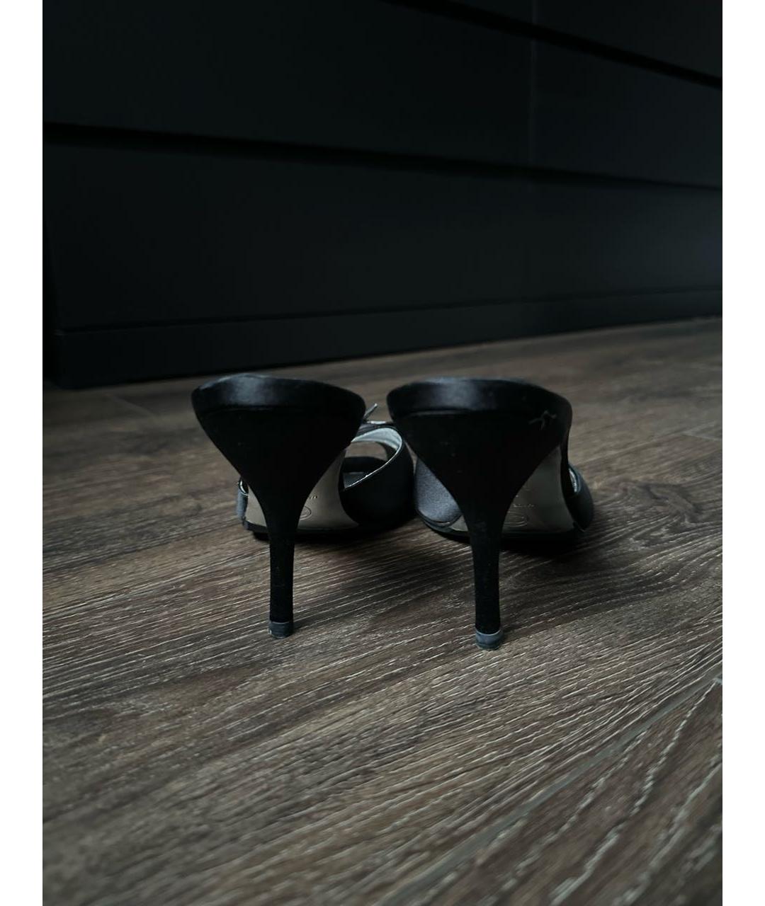 CHANEL Черные текстильные мюли, фото 4