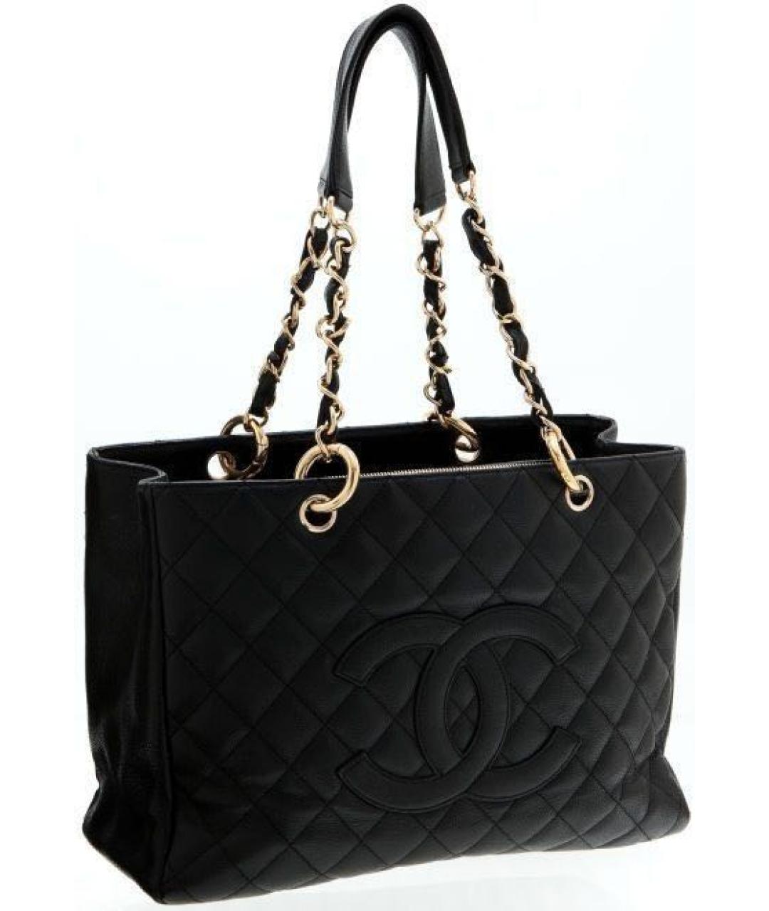 CHANEL Черная кожаная сумка через плечо, фото 3