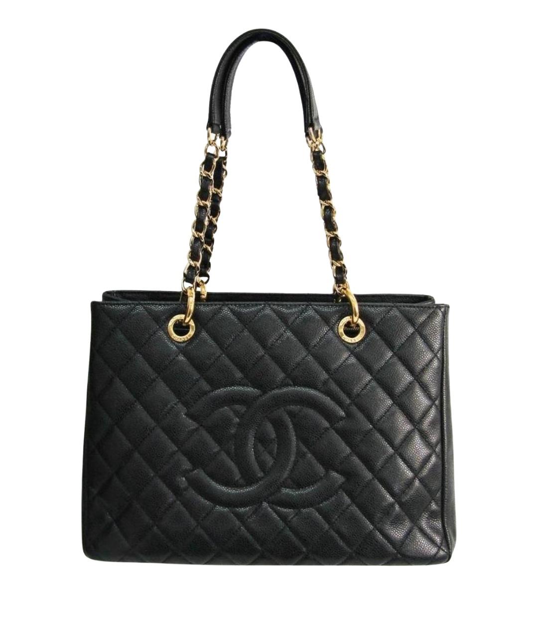 CHANEL Черная кожаная сумка через плечо, фото 1