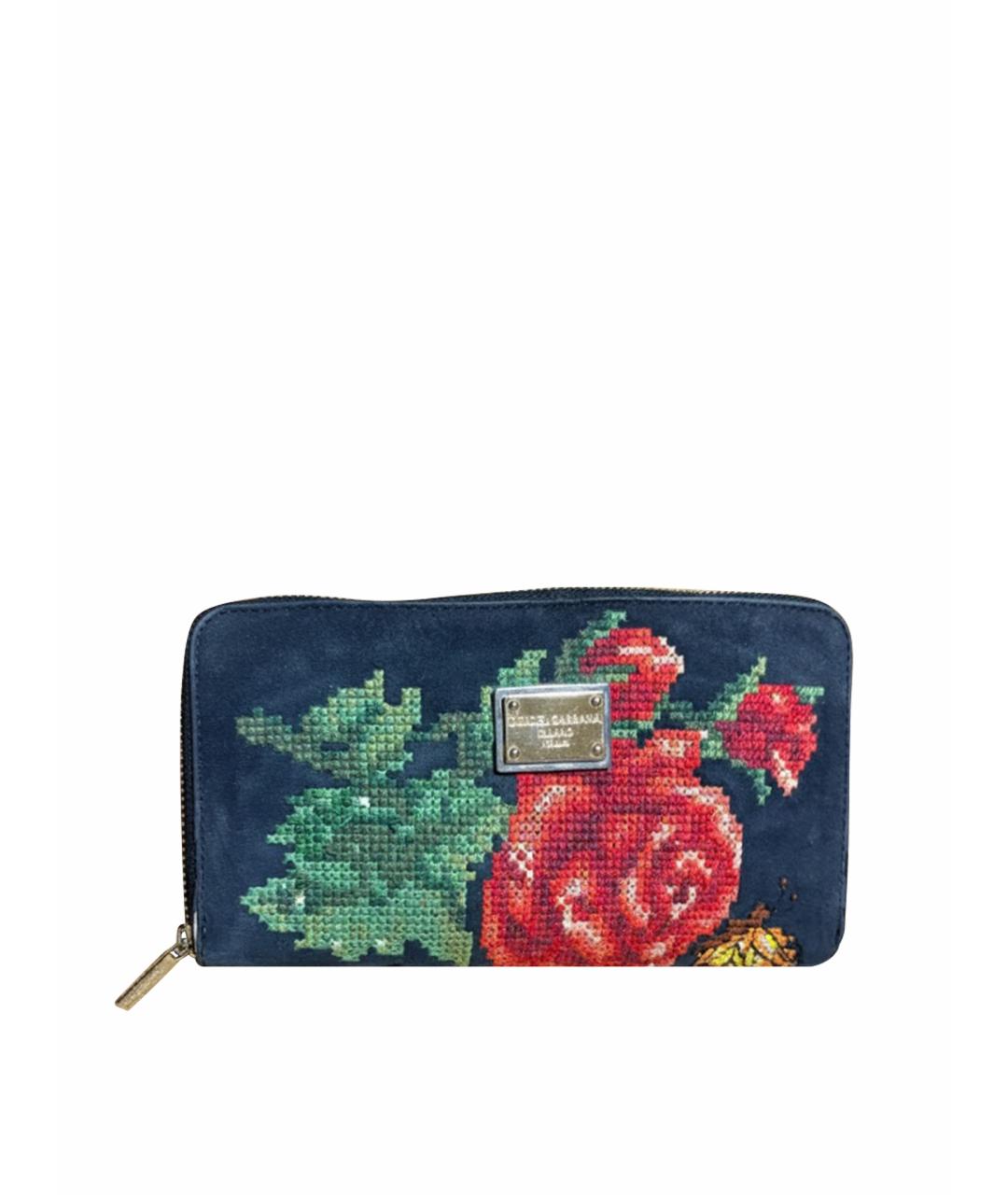 DOLCE&GABBANA Черный замшевый кошелек, фото 1