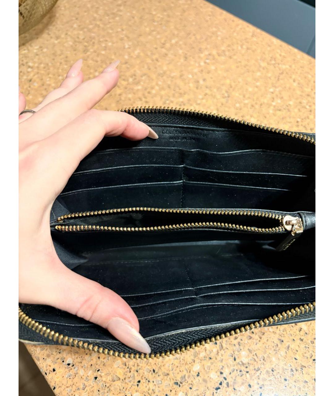 DOLCE&GABBANA Черный замшевый кошелек, фото 6