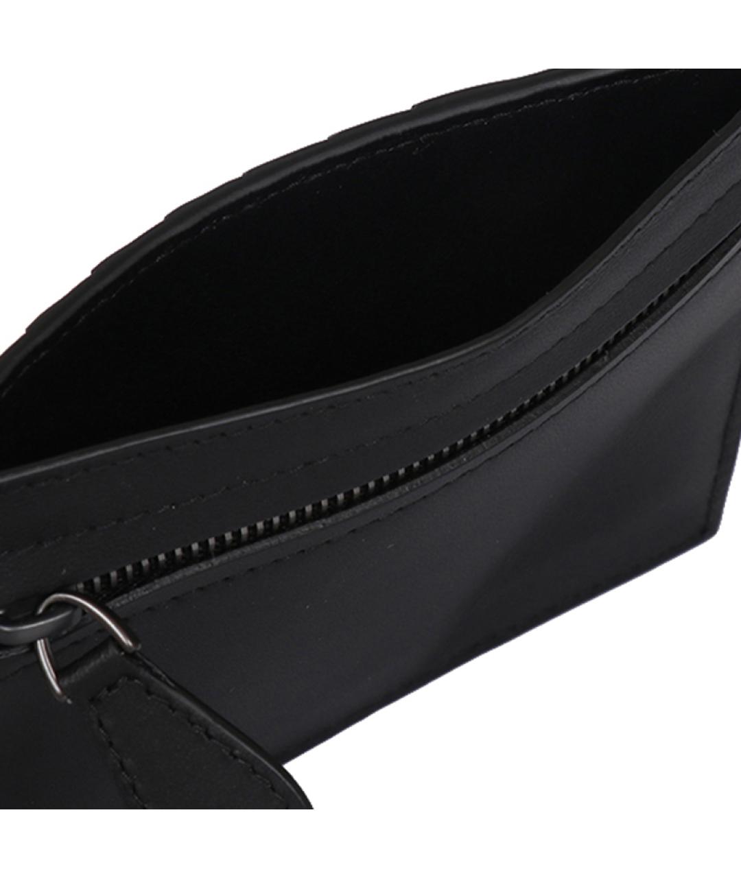 BOTTEGA VENETA Черный кожаный кардхолдер, фото 7