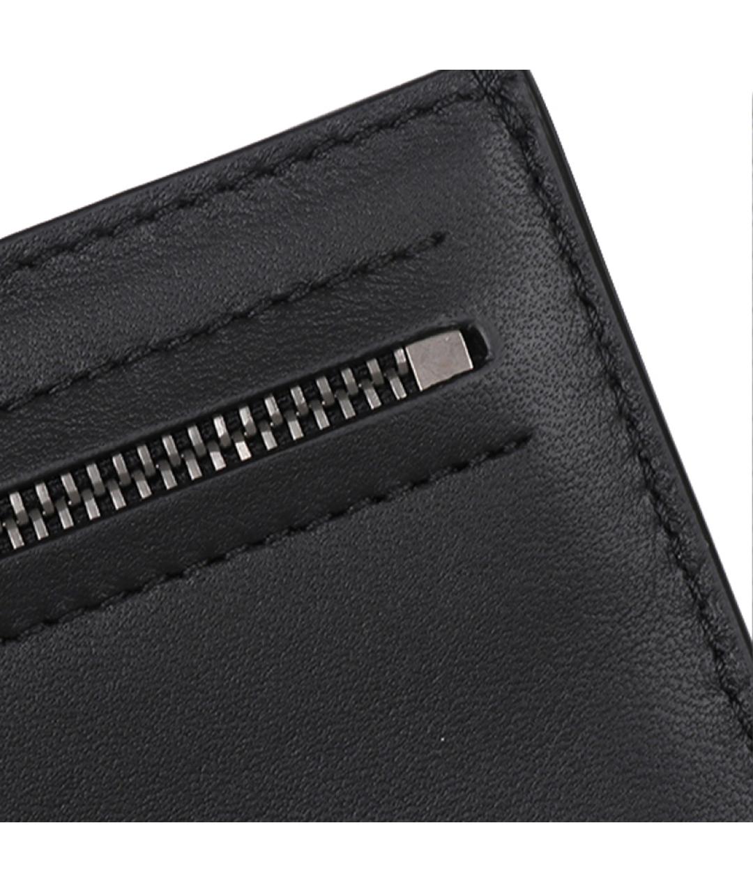 BOTTEGA VENETA Черный кожаный кардхолдер, фото 6