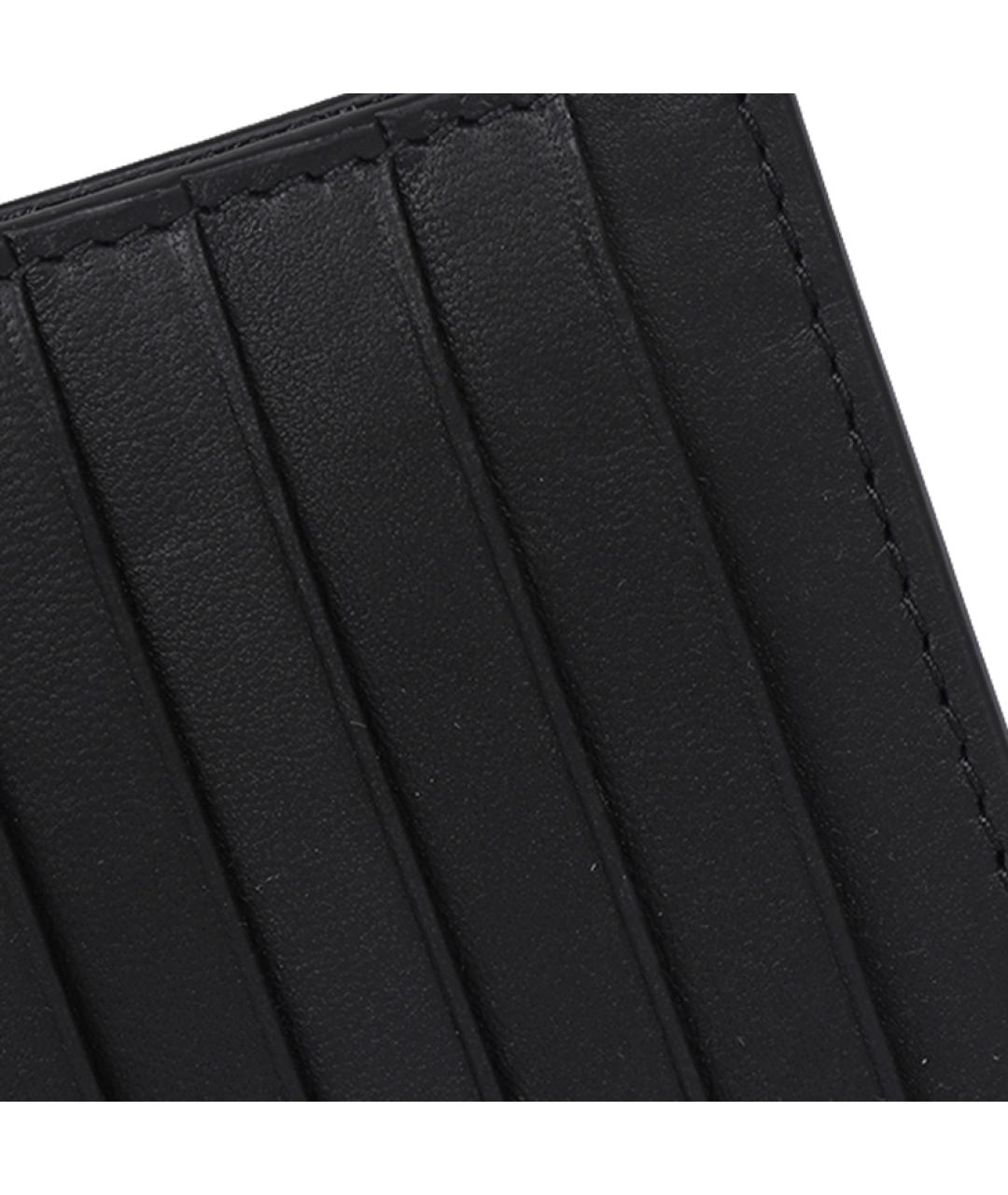 BOTTEGA VENETA Черный кожаный кардхолдер, фото 4